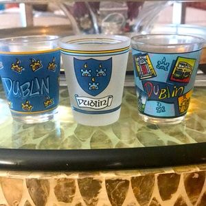 Set of three shot glasses from Dublin